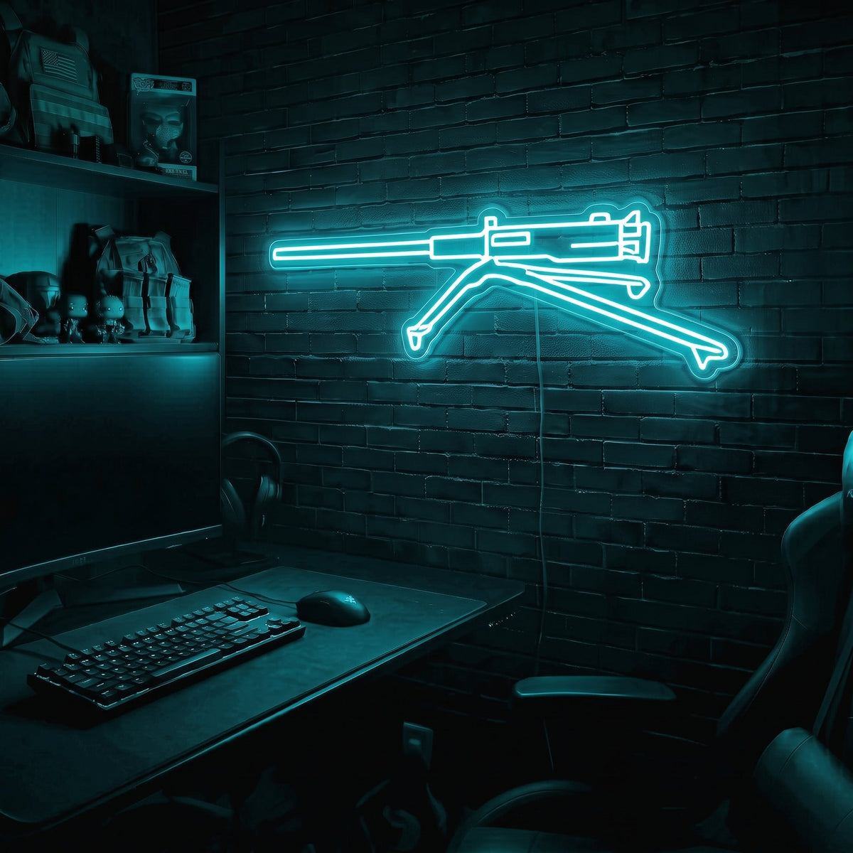 M2 Browning premium LED neon sign - Ice Blue