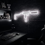 Mini Uzi premium LED neon sign - Cool White