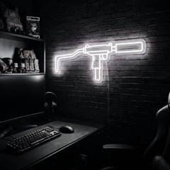 Mini Uzi premium LED neon sign - Cool White