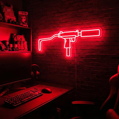 Mini Uzi premium LED neon sign - Red