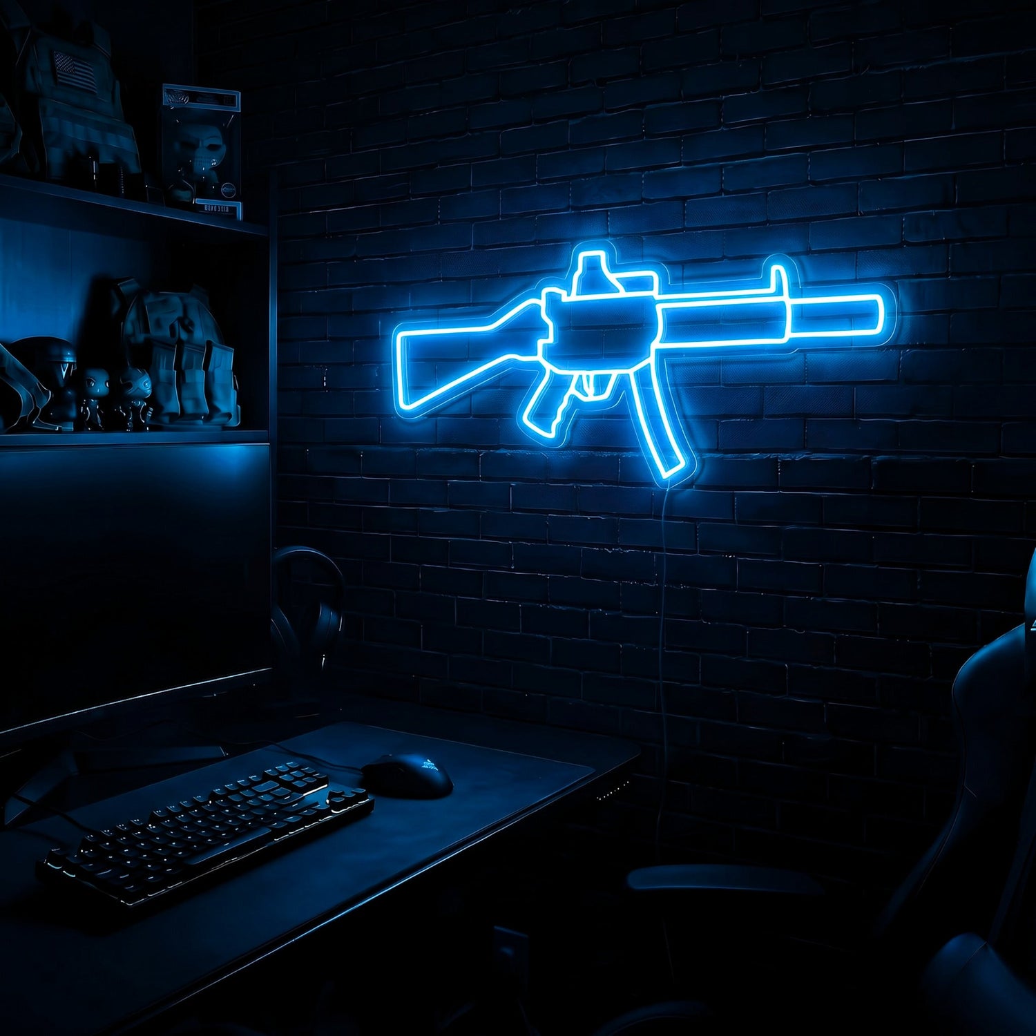 MP5 SD premium LED neon sign - Blue