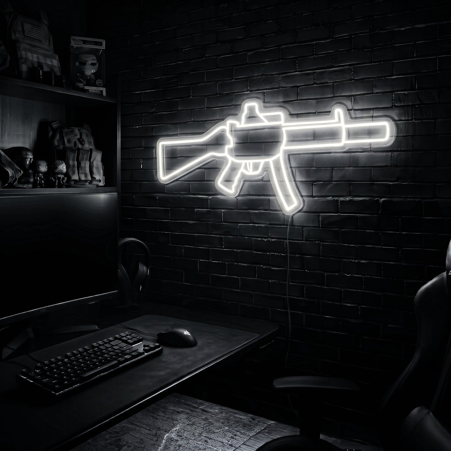 MP5 SD premium LED neon sign - Cool White