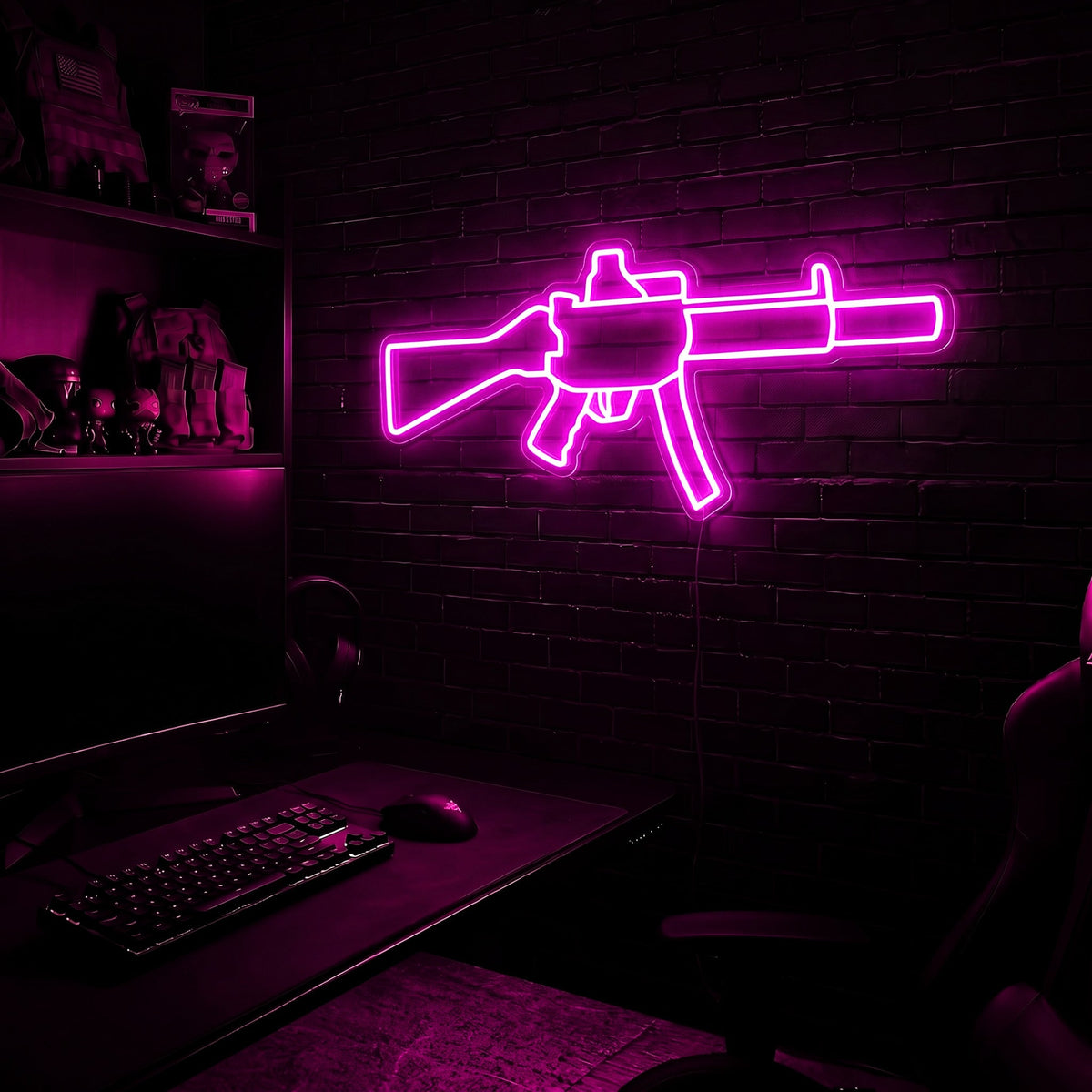 MP5 SD premium LED neon sign - Pink