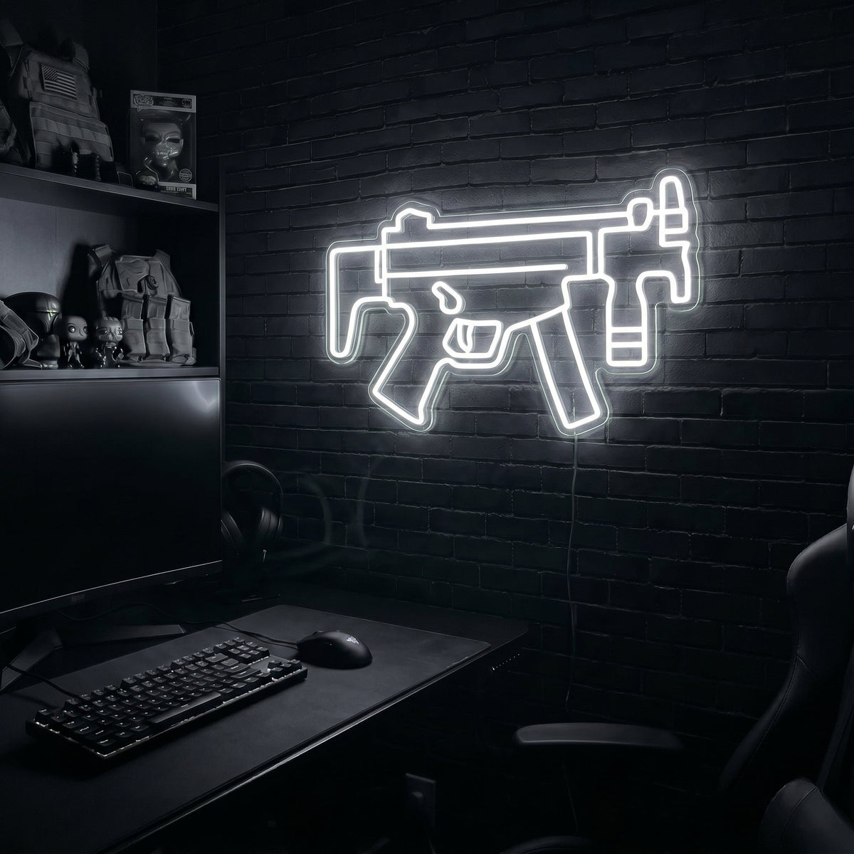 MP5K premium LED neon sign - Cool White
