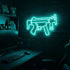 MP5K premium LED neon sign - Ice Blue