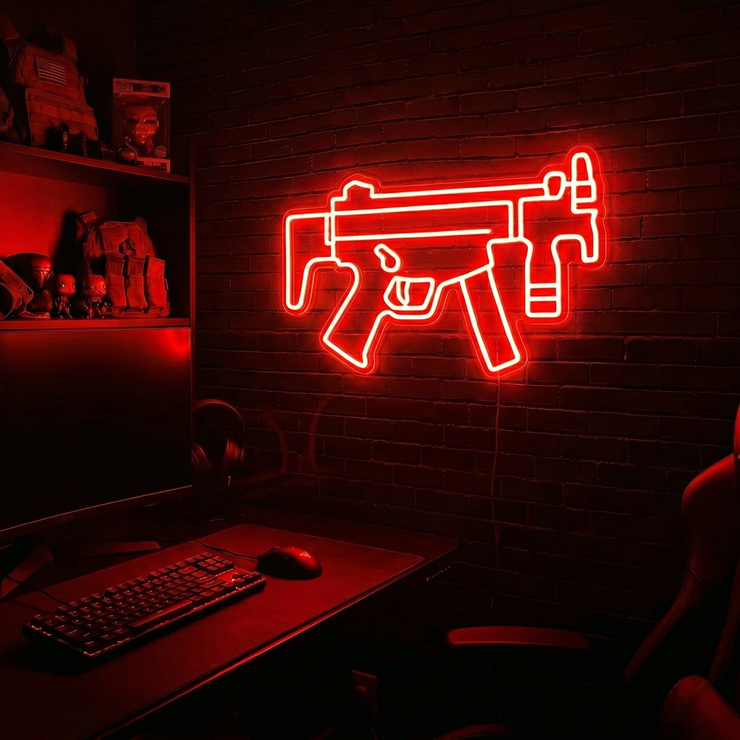 MP5K premium LED neon sign - Red