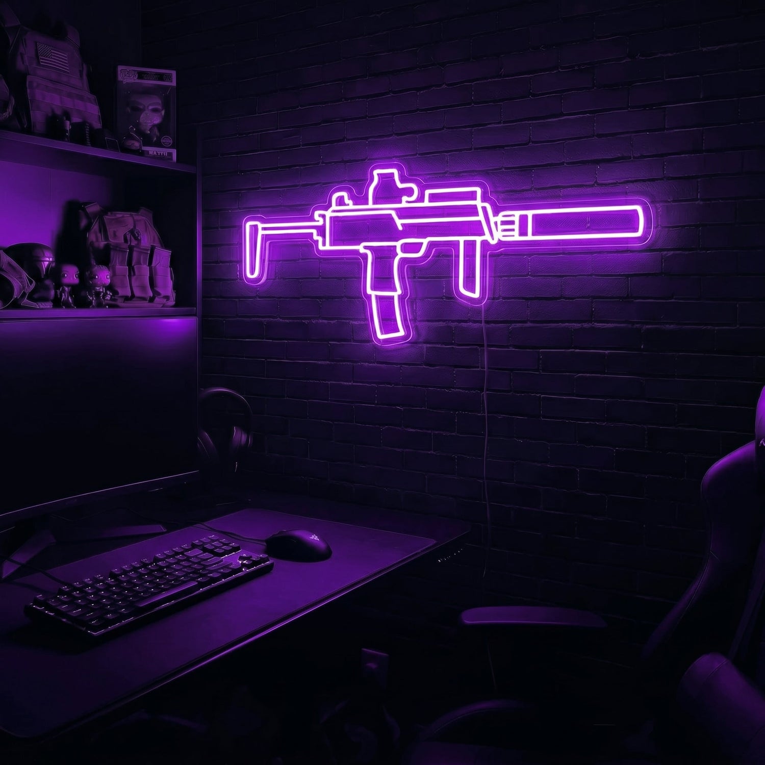 MP7 premium LED neon sign - Purple