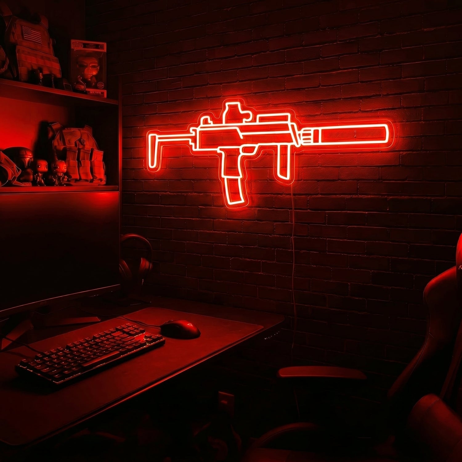 MP7 premium LED neon sign - Red