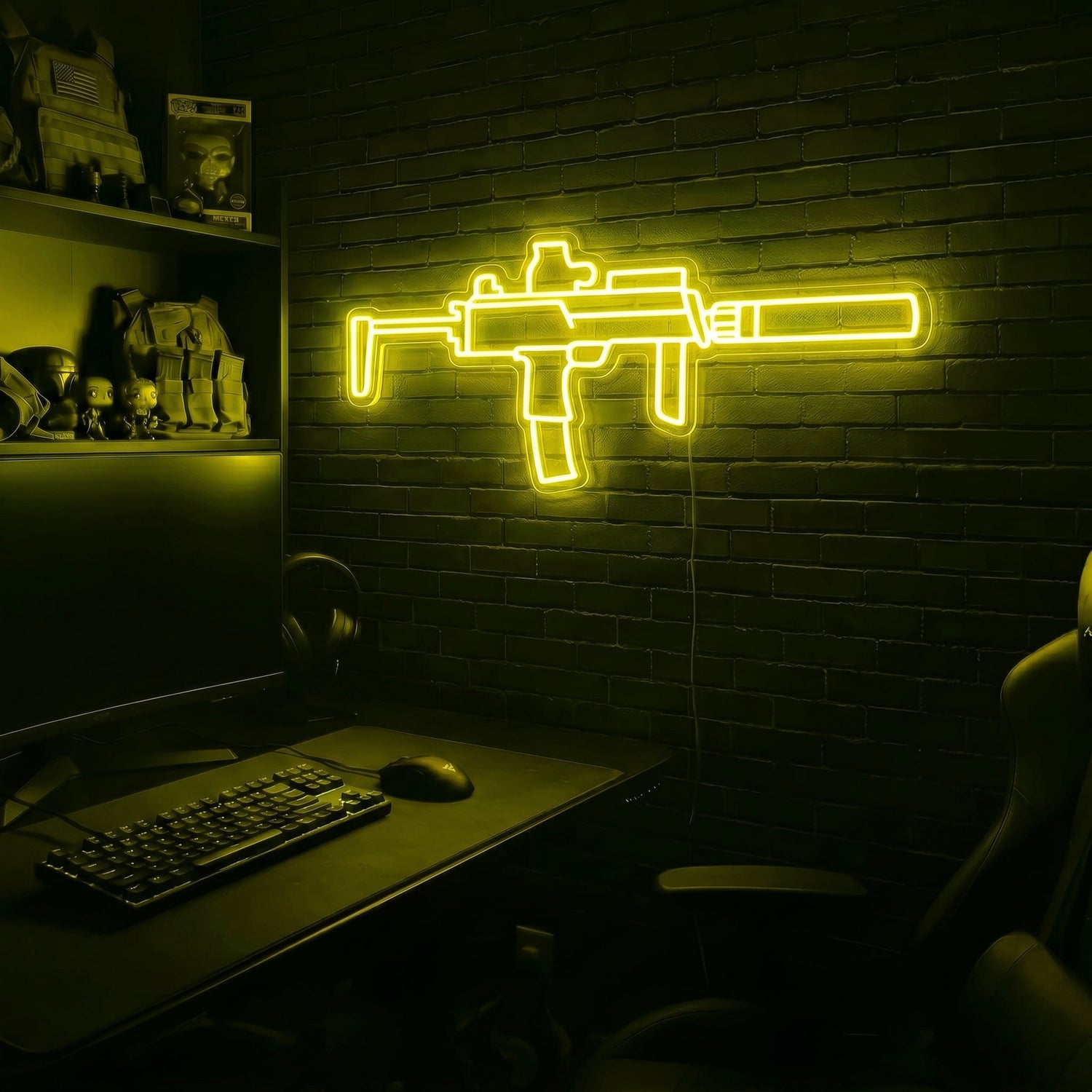 MP7 premium LED neon sign - Yellow