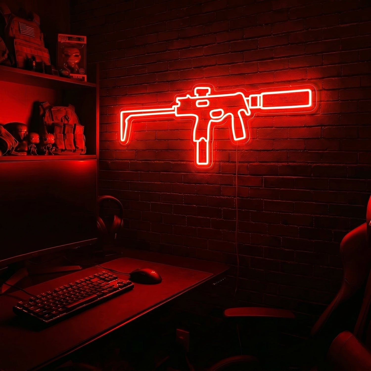 MP9 premium LED neon sign - Red