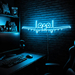 A10 Warthog Premium LED neon sign - Ice Blue