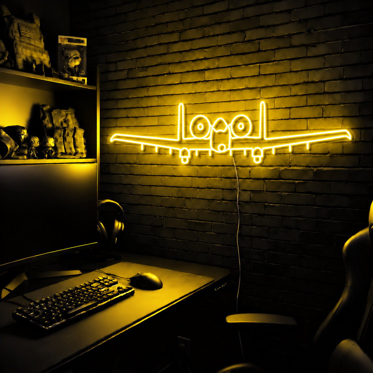 A10 Warthog Premium LED neon sign - Yellow