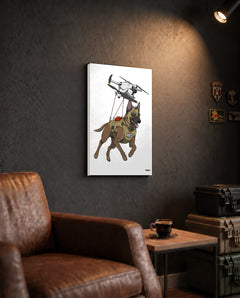 Drone Dog Medic - Canvas Print (White Background) lifestyle cover