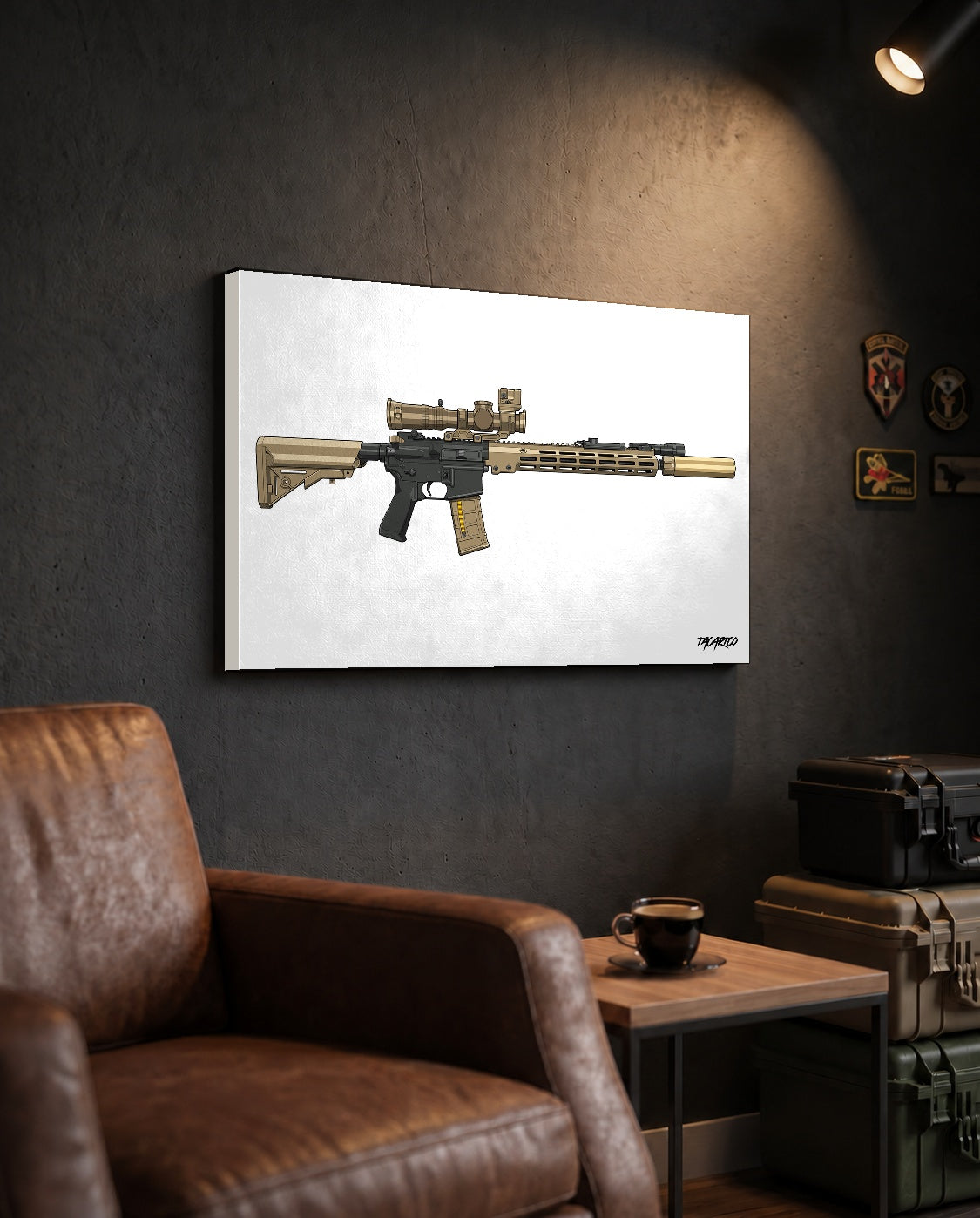 URGI Rifle - Canvas Print (White Background) lifestyle cover