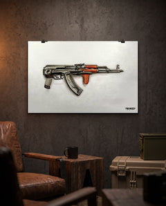 AK Underfolder Sketch - Matte Poster in the TacArtCo lifestyle setting