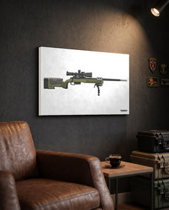 M40A5 Sniper Rifle - Canvas Print in the TacArtCo lifestyle setting
