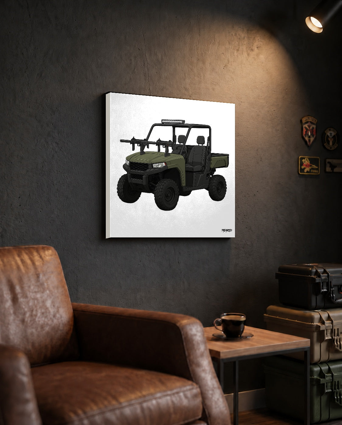 UTV Technical - Canvas Print (White Background) square lifestyle mockup