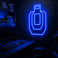 Target Silhouette premium LED neon sign - Blue