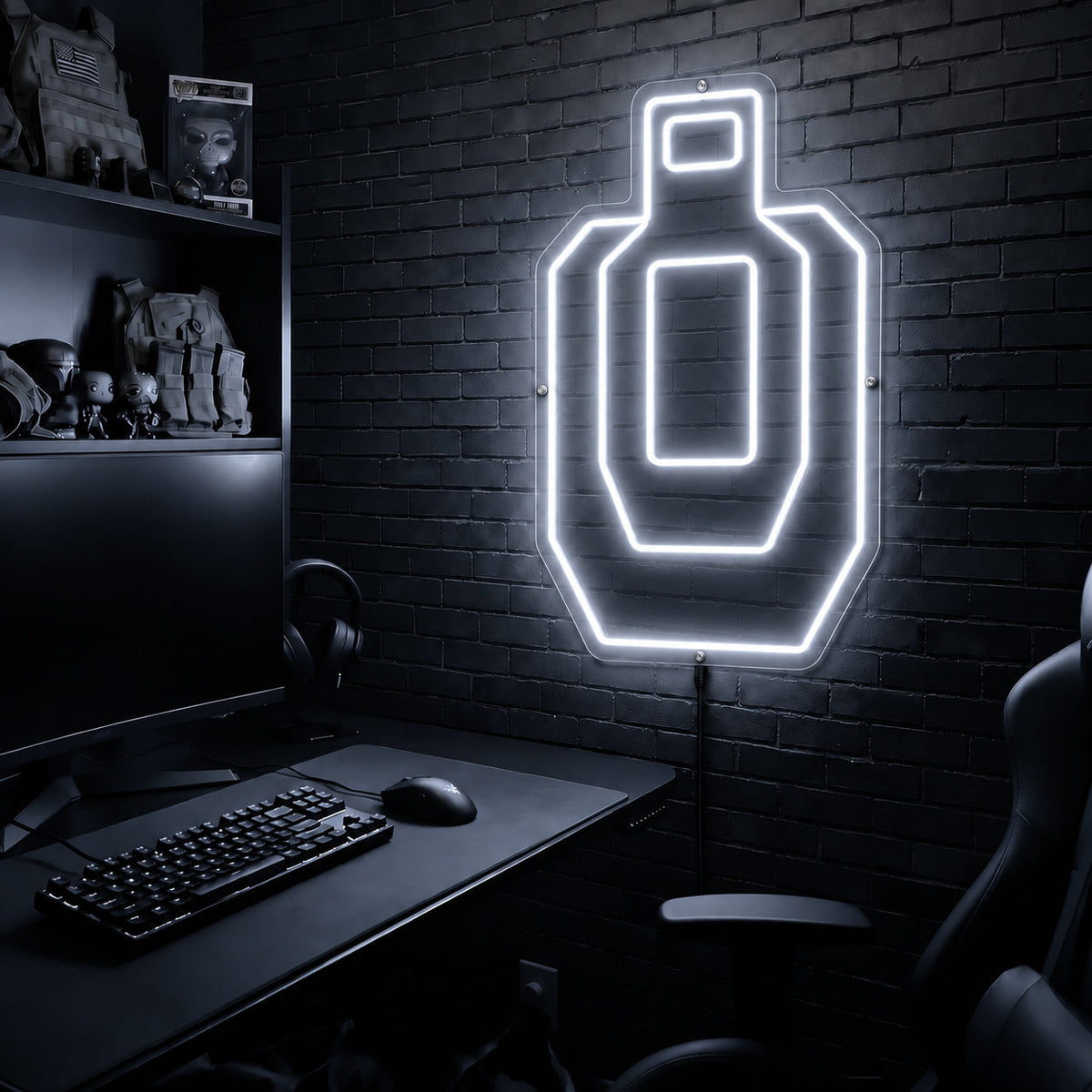 Target Silhouette premium LED neon sign - Cool White