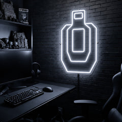 Target Silhouette premium LED neon sign - Cool White