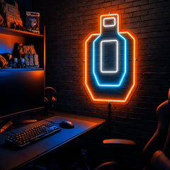 Target Silhouette premium LED neon sign - Fire and Ice