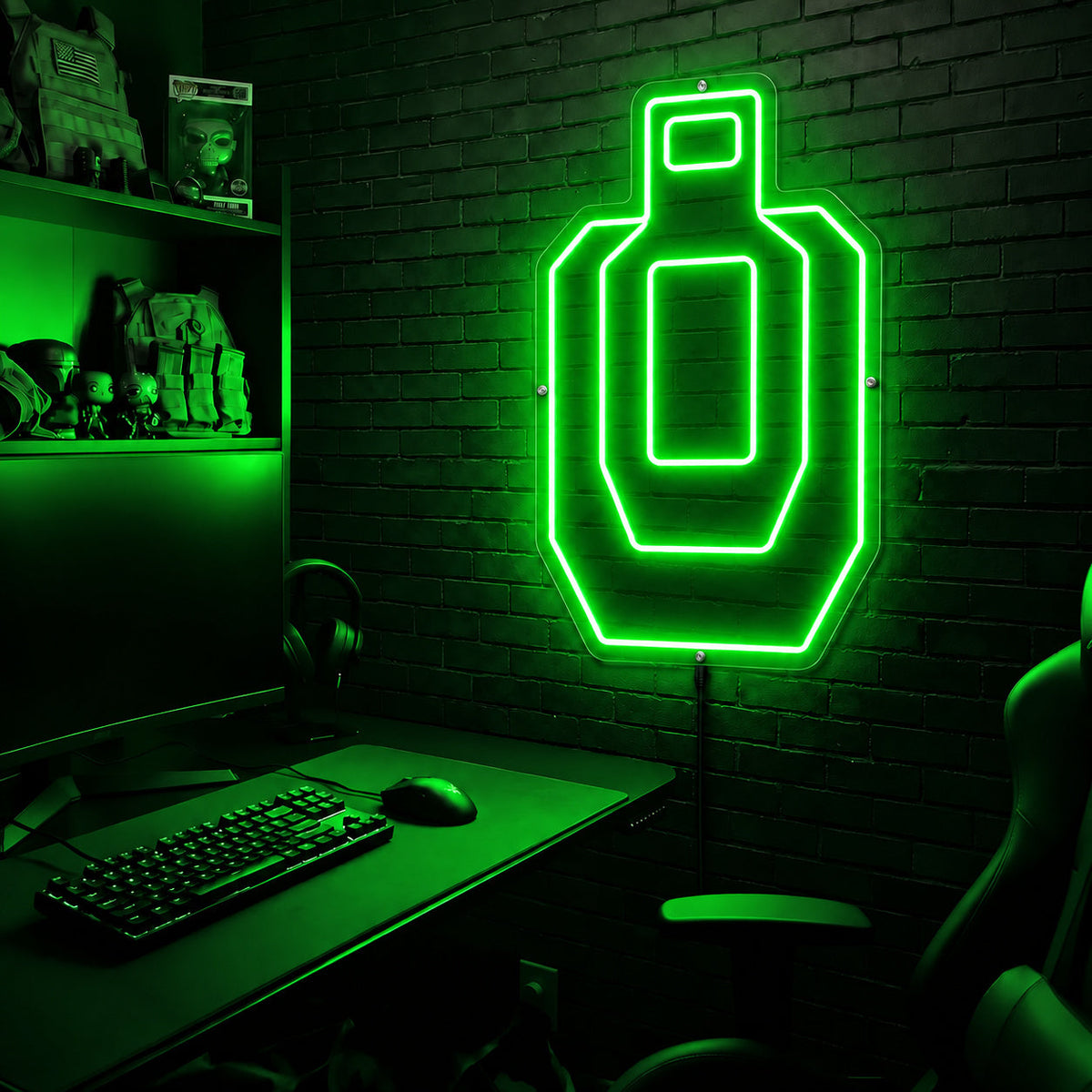 Target Silhouette premium LED neon sign - Green