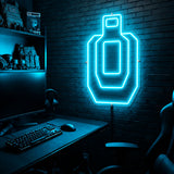 Target Silhouette premium LED neon sign - Ice Blue