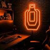 Target Silhouette premium LED neon sign - Orange