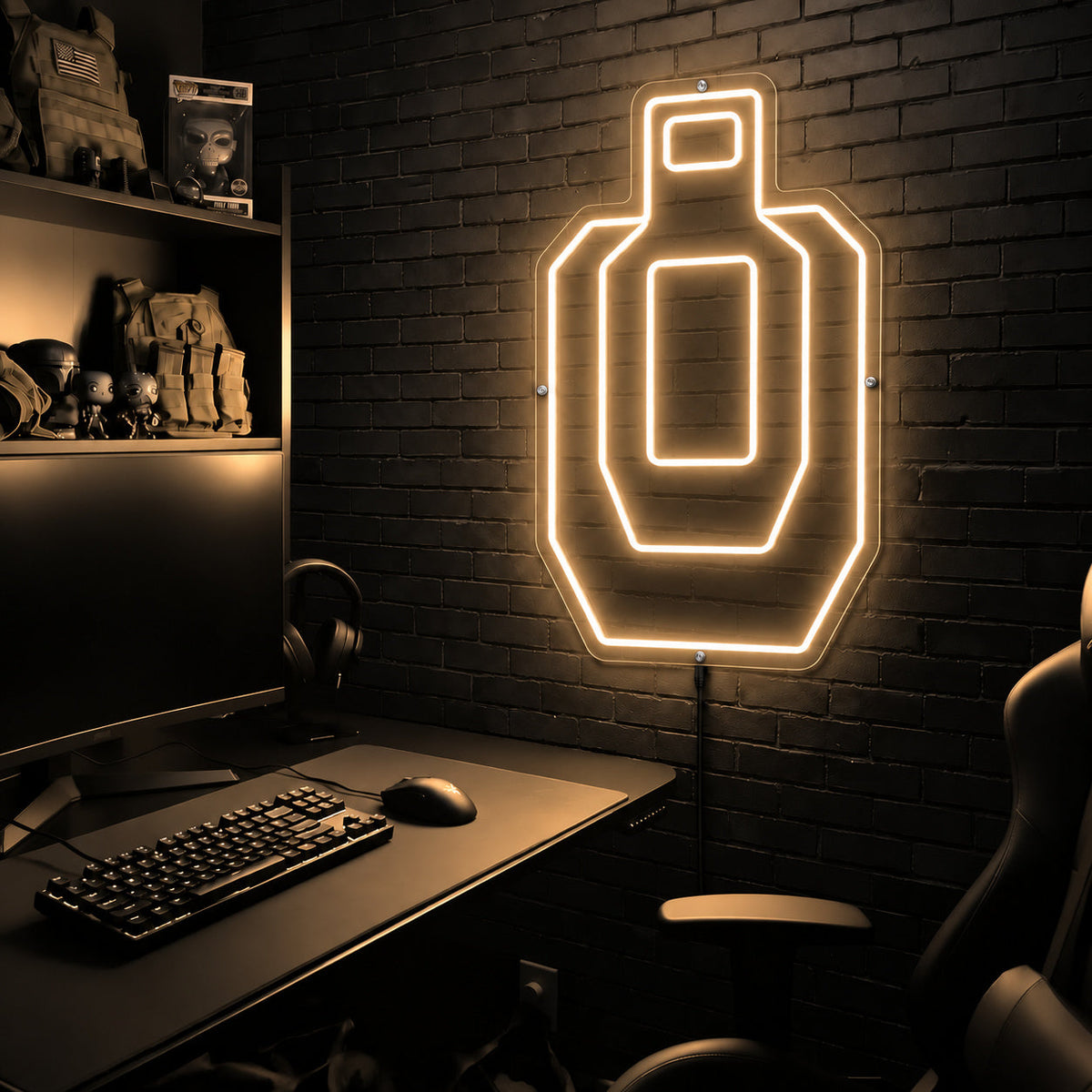 Target Silhouette premium LED neon sign - Warm White